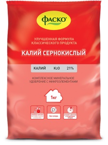 Удобрение сухое Фаско Калий сернокислый (на основе) минеральное 1кг