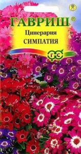 Семена цветов цинерария Симпатия цветущая 8шт Гавриш