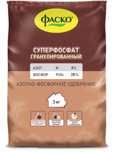 Удобрение сухое Фаско Суперфосфат минеральное гранулированное 3кг