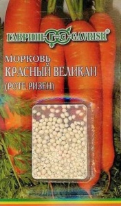 Семена Морковь гранулир. Роте Ризен 300 шт. гель Гавриш