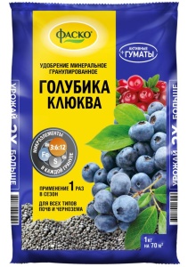 Удобрение сухое Фаско 5М минеральное Голубика и клюква гранулированное 1 кг