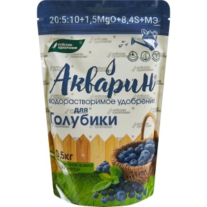 Удобрение сухое БХЗ Акварин для Голубики водорастворимое комплексное минеральное 0,5 кг