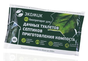 Очиститель ЭКОМИК септиков, туалетов и компостирования 80г