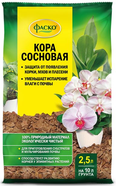 Кора сосновая Фаско Цветочное счастье 2,5л