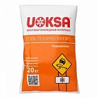 Противогололедный материал УОКСА Соль №3 -10°С пакет 20кг