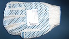 Перчатки Точка 10 класс 4-х ниточные х/б с ПВХ 21см белые 10 пар