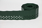 Лента бордюрная ПРОТЭКТ гофрированная пластик с перфорацией h-10см хаки рулон 9м